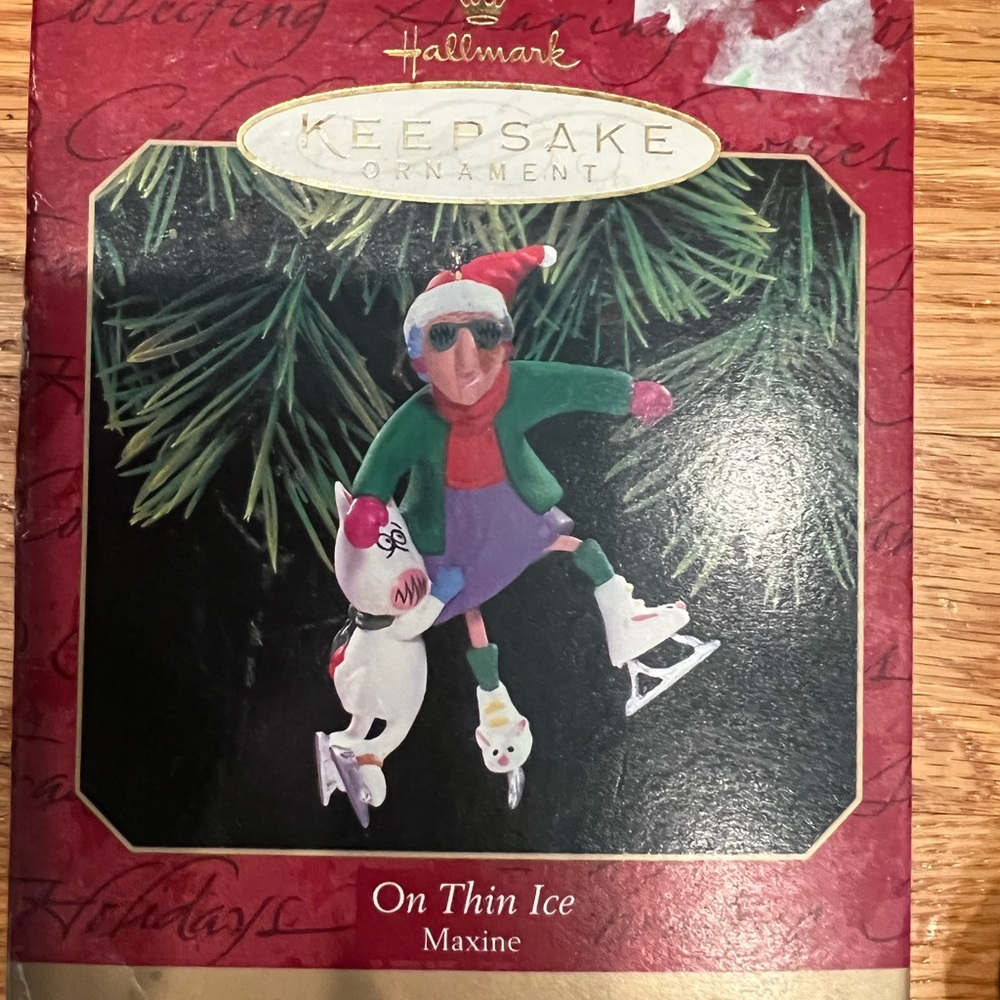 Maxine On thin ice machine hallmark ornament